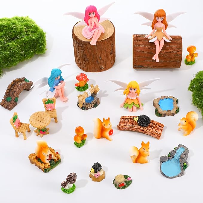 25Pcs Fairy Garden Accessories, Miniature Garden Ornaments Landscape - Image 2