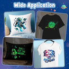 HTVSTD Dark Space HTV Heat Transfer Vinyl 8Sheets 12×10in Iron on Vinyl | Glow - Image 6
