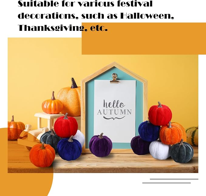 Lenwen 24 Pcs Fall White Foam Pumpkins - Image 6