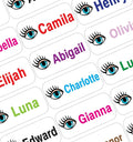 Personalized Name Labels for Kids – 60 Waterproof Peel-and-Stick Labels for by GILBIN