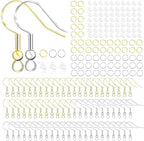Hypoallergenic Earring Hooks 800 PCS/125 Pairs, Jump Rings, Ear Wires Fish Hooks by OfficeArtCraftsProducts