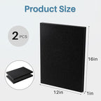 Black foam 2 pieces, Polyurethane Foam sheet, high-density foam padding - Image 2