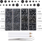 10000Pcs 2-Boxes Mixed Size Hot Fix Round Crystals Gems Glass Stones Hotfix - Image 3