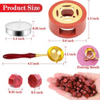 Red Wax for Letters Stamp Seals, Paxcoo 312pcs Stamp Wax Kit - Image 6