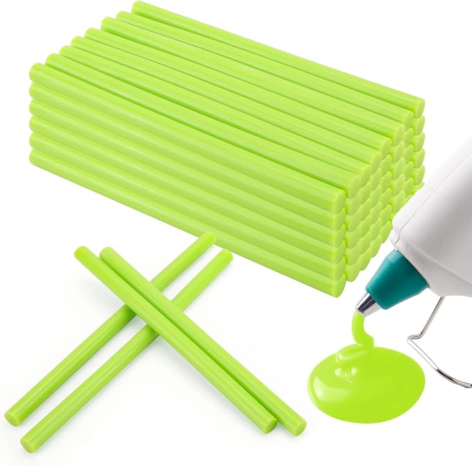 MATUFF Light Green hot Glue Sticks Full Size 0.43” Dia x 8” Long, All-Purpose by MATUFF