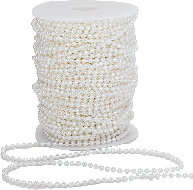 4mm Crafts Faux Pearl Beads Garland Pearl Bead Roll Strand of Pearls to - Image 2