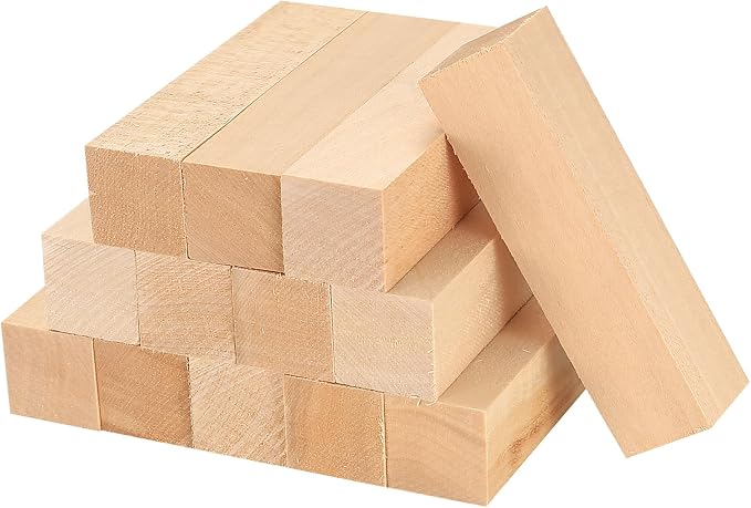 13 Pcs Unfinished Wooden Blocks by qxayxa