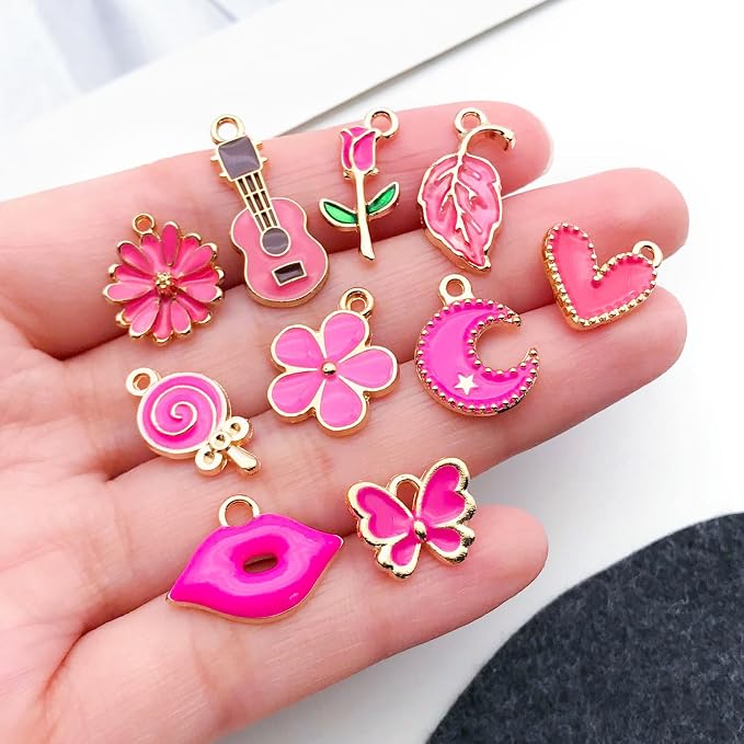 WOCRAFT 40pcs 20 pairs Assorted Enamel Bracelet Charms - Image 3