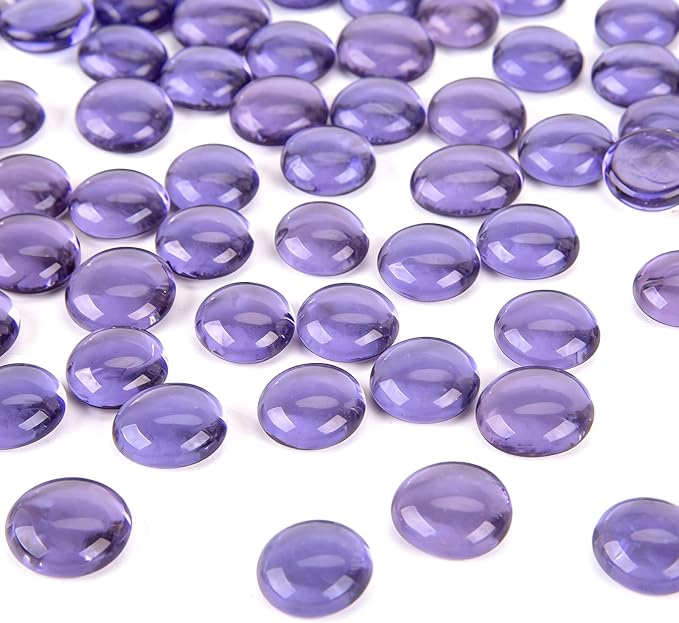 DomeStar 1 LB Flat Glass Marbles, Vase Fillers Beads, DIY Crafts Table Scatter by DOMESTAR
