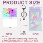42/84/126 Pcs Beadable Keychain Bars Bulk Blank DIY Beaded Keychain Making - Image 2