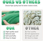 3.53oz Wool Roving: Needle Felting Wool White Roving Wool Felting Supplies Pure - Image 6