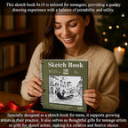 SuFly Spiral Bound Sketchbook 8x10, 100 Sheets Hardcover Sketch Books, - Image 6