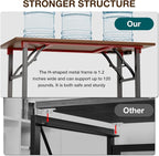 TEMI Long Computer Desk Folding Table - Image 8