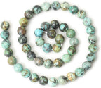 45PCS 8mm Natural African Turquoise Stone Gemstone Round Loose Beads - Image 2