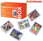 100 Card Sleeves Hard Plastic, Arjiekwei 3"X 4" Baseball Cards Protectors - Image 5