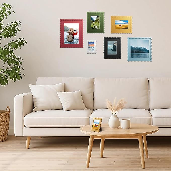 11x14 Wavy Picture Frame With Mat - Image 6