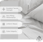 Linen Home 100% Cotton Percale Sheets Twin Size, Deep Pocket, 3 Pieces Set - Image 2