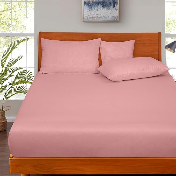 ROYALE LINENS 300 Thread Count 100% Long Staple Combed Cotton Fitted Sheet Full - Image 5