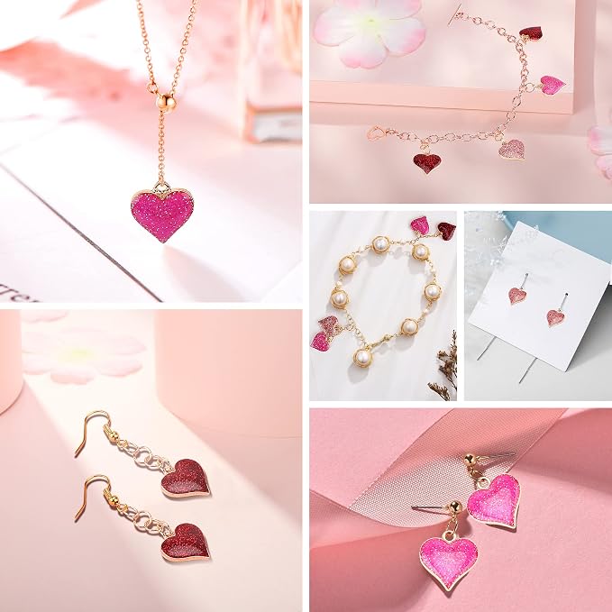 SANNIX 90Pcs Valentine's Day Heart Charms - Image 5
