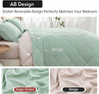 MUXHOMO 7 Pieces King Comforter Set, Reversible Bed in a Bag King Size - Image 3