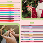 Katech Crochet Hooks Set with Crochet Case, Colorful Soft Handle Knitting - Image 4