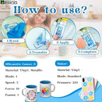 VINYL FROG Permanent Adhesive Vinyl Bundle 70 Pack Adhesive Vinyl Sheets - Image 4