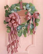 HUIHUANG Dusty Rose Wired Ribbon 2.5 inch Rose Pink Satin Wire Ribbon - Image 5