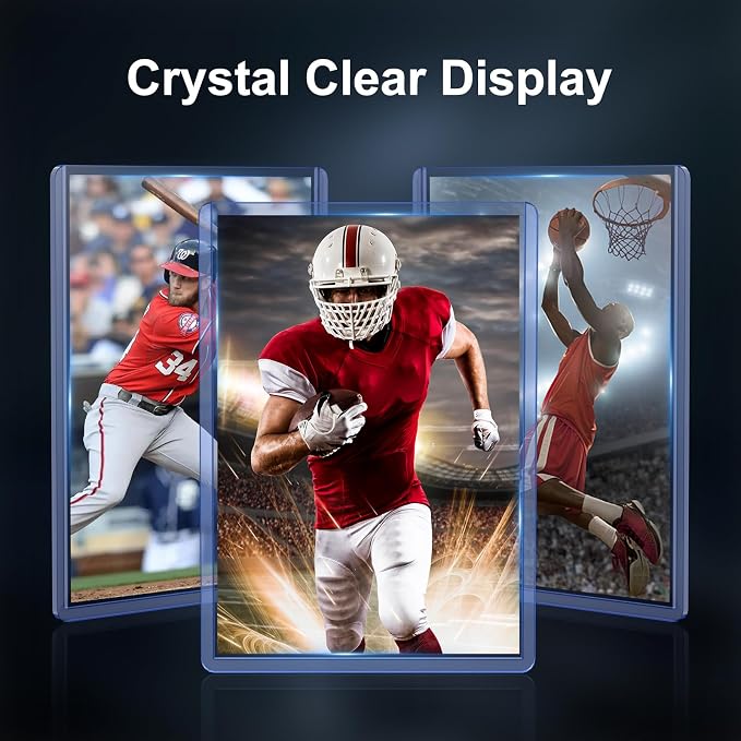 50 Count Card Sleeves Hard Plastic, Football and Game Cards - Image 2
