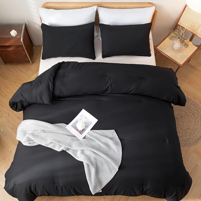 ROSGONIA Comforter Full Size Black - Image 5