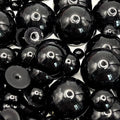 1500PCS 3-14mm Black Flatback Pearls, 150g Black Half-Round ABS Pearls by Sqqzuie