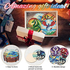 Zythron 8 Pack Diamond Art Coasters, Dragon Diamond Painting Coasters Kits | - Image 7