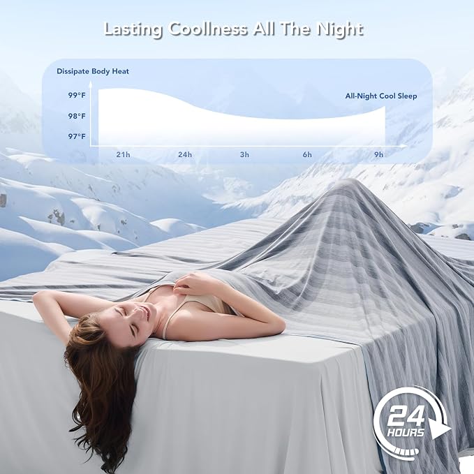 GOHERO Cooling Blanket Queen Size- 90"x90" Summer Cooling Throw Blanket - Image 3