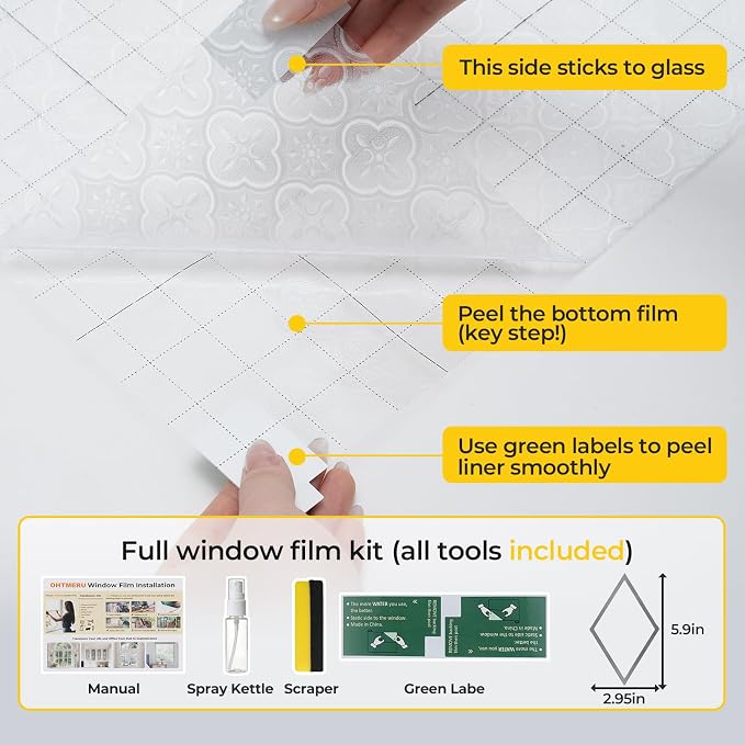 OHTMERU Window Privacy Film Decorative - Image 7