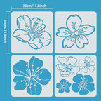 ORIGACH 4 Pcs Cherry Blossoms Stencil - Image 3