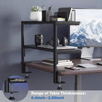 2-Tier Desk Extender, 22-inch Clamp-On Desk Shelf, Height-Adjustable Desktop - Image 8