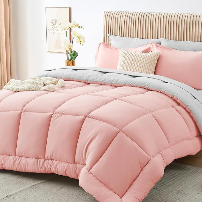 Sasttie Queen Comforter Set, 7 Pieces Reversible Bed in a Bag Queen, Complete by SASTTIE