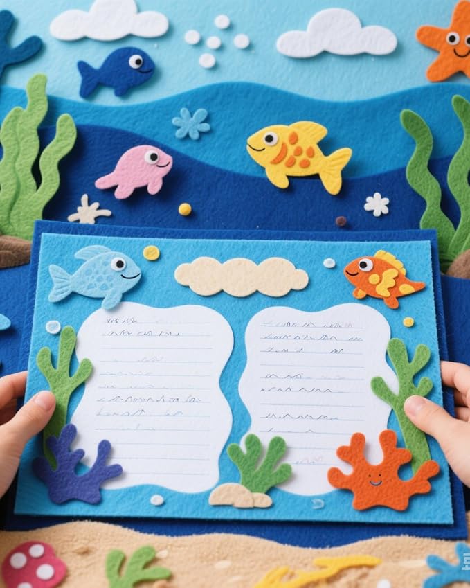 Blue Stiff Felt Sheets for Craftes - Image 5