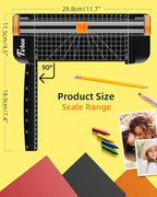 Firbon Black A5 Paper Cutter, Straight Small Paper Trimmer - Image 3