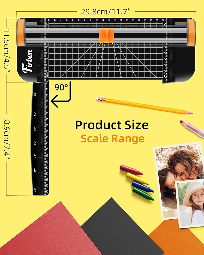 Firbon Black A5 Paper Cutter, Straight Small Paper Trimmer - Image 3