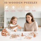 3D Wooden Puzzles for Kids, No-Glue DIY Delicate Pendant STEM Toys for Boys - Image 2