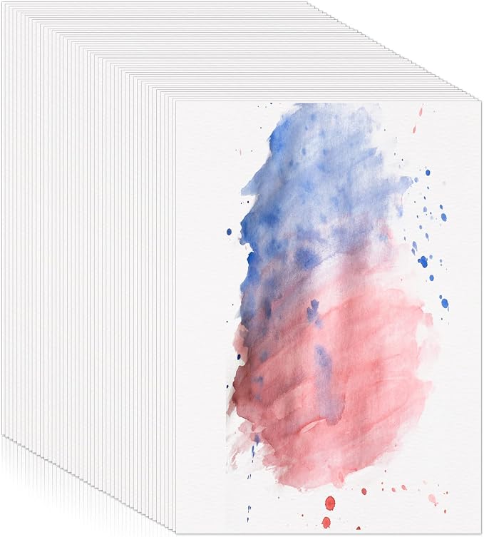 Prudiut Watercolor Paper, 120 Sheets, 5 x 7 in, 140 lb, Cold Press | Cotton by Prudiut