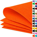 Orange Large Felt Fabric 36" x 36", 1mm Stiff Felt Sheet, Nonwoven Fabric by ZANEXIR