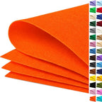 Orange Large Felt Fabric 36" x 36", 1mm Stiff Felt Sheet, Nonwoven Fabric by ZANEXIR