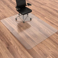 Large Office Chair Mat for Hardwood Floor- 48'' x 60'' Clear Chair Mat for Hard Wood/Tile Floors, Easy Glide Plastic Floor Protector Mat for Office Chairs on Hardwood for Work & Home