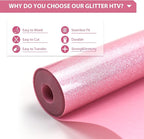 HTVRONT Glitter HTV, Easy-Weed for Craft Design - Image 3