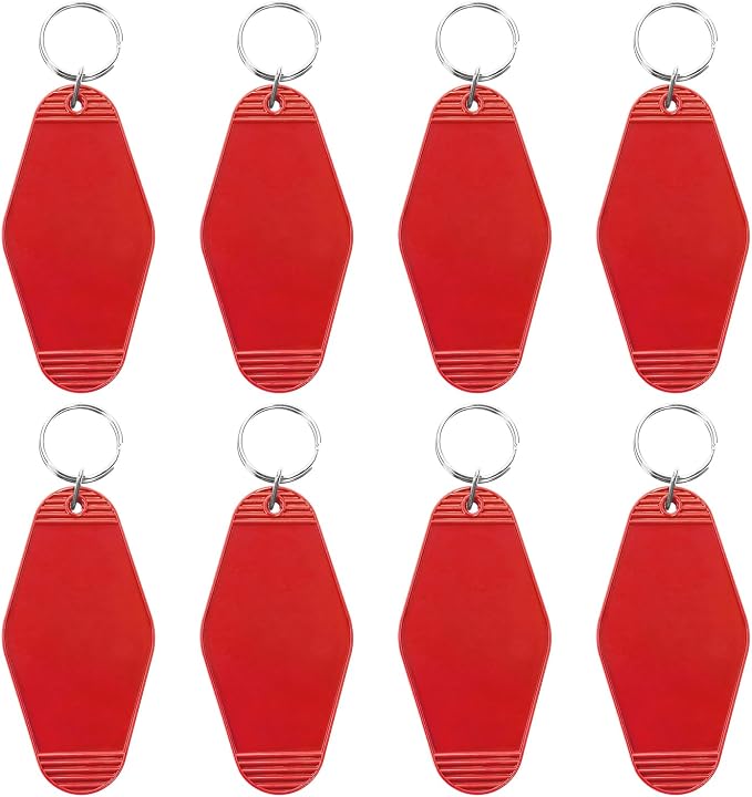 8PCS Motel Keychain Blank Hotel Key Tags Holder by PPhtony