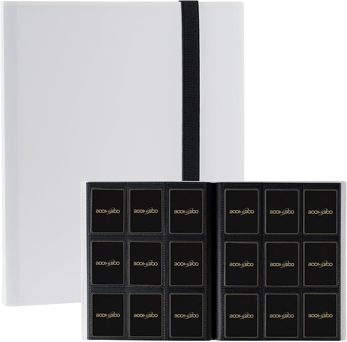 Card Binder 9 Pocket Storage 360 Card Binder, Trading Card Binder Senior and by BOOMIBOO