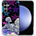 for Samsung Galaxy S25 FE Case, Skull Star Collage Pattern Glossy 2 in 1 by Teonvpu