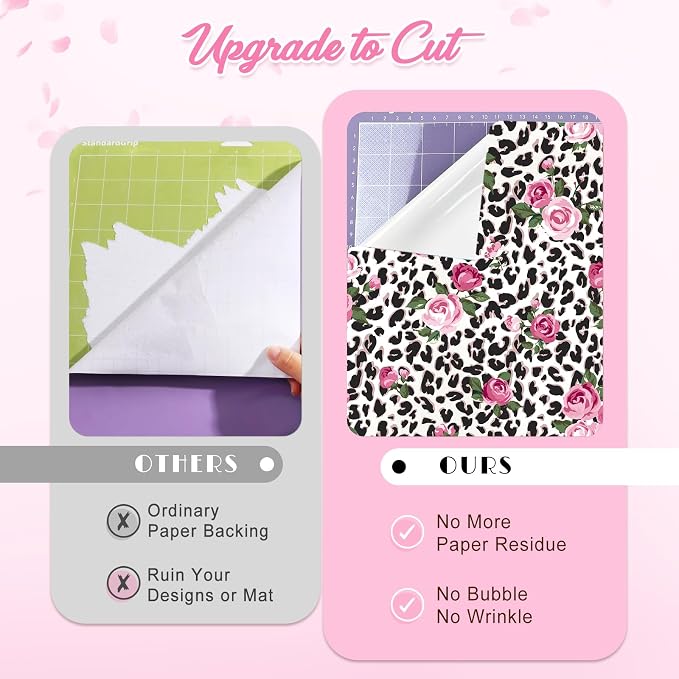 Tintnut Valentine's Day Permanent Vinyl 12x10in Rose 10Pcs Adhesive Vinyl | - Image 4