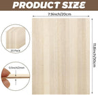 CertBuy 20 Pack Balsa Wood Sheet 8"x12", 2 mm Thin Natural Unfinished Wood - Image 2